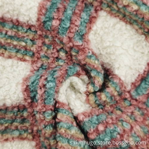 Check Single Side Faux Fur Teddy Fleece Fabric